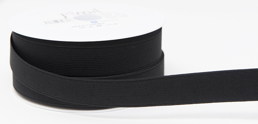 25mm Elastic Black